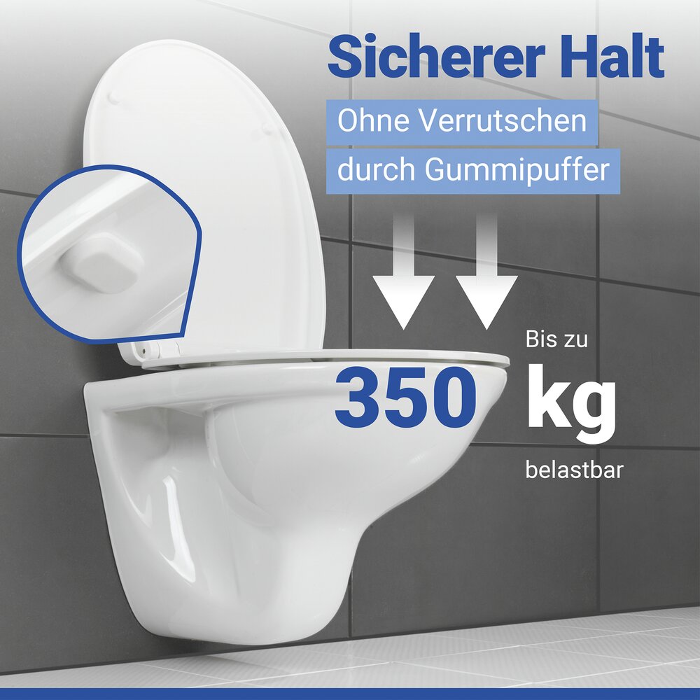 WC-Sitz Mod. Roanne  Toilettensitz mit Absenkautomatik und Relief-Druck