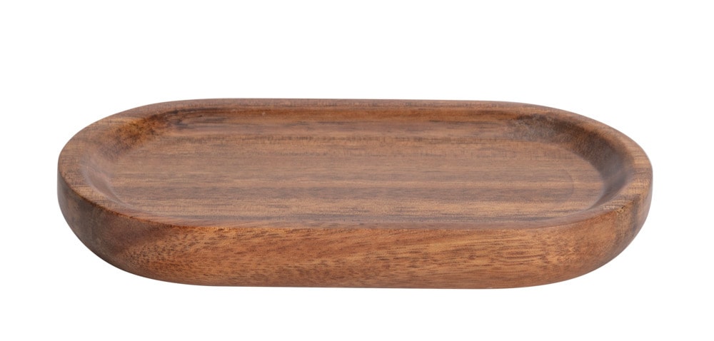 Salz- und Pfefferstreuer Mod. REFIA, schwarz, Keramik, Akazienholz, 2x75ml  mit FSC®-zertifiziertem Holztablett