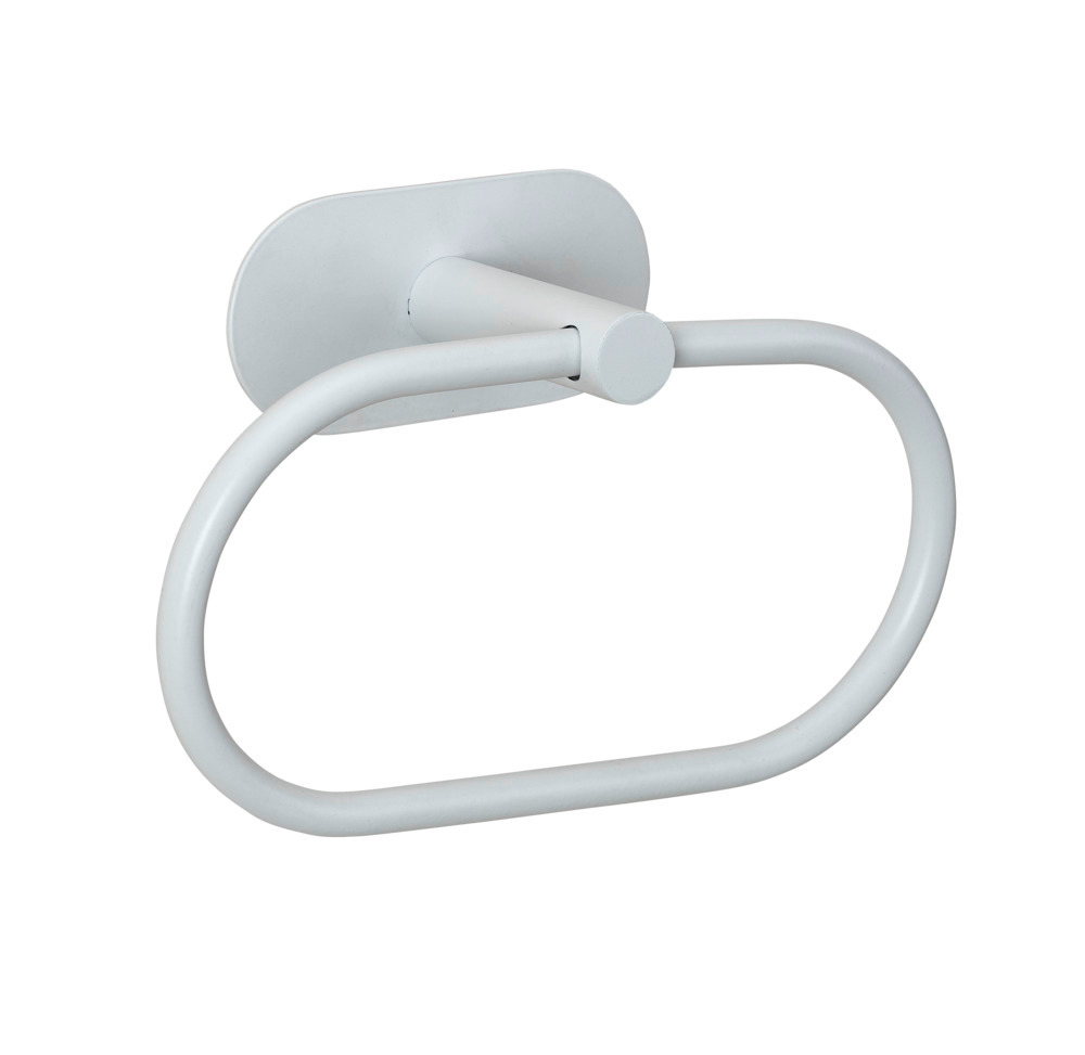 Turbo-Loc® Handtuchring Orea White matt  aus rostfreiem Edelstahl