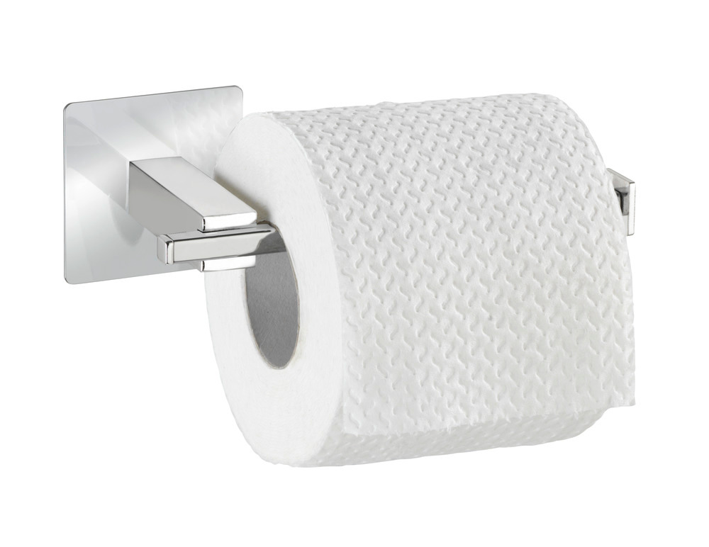 Turbo-Loc® Edelstahl Toilettenpapierhalter ohne Deckel Quadro  rostfrei, Befestigen ohne bohren