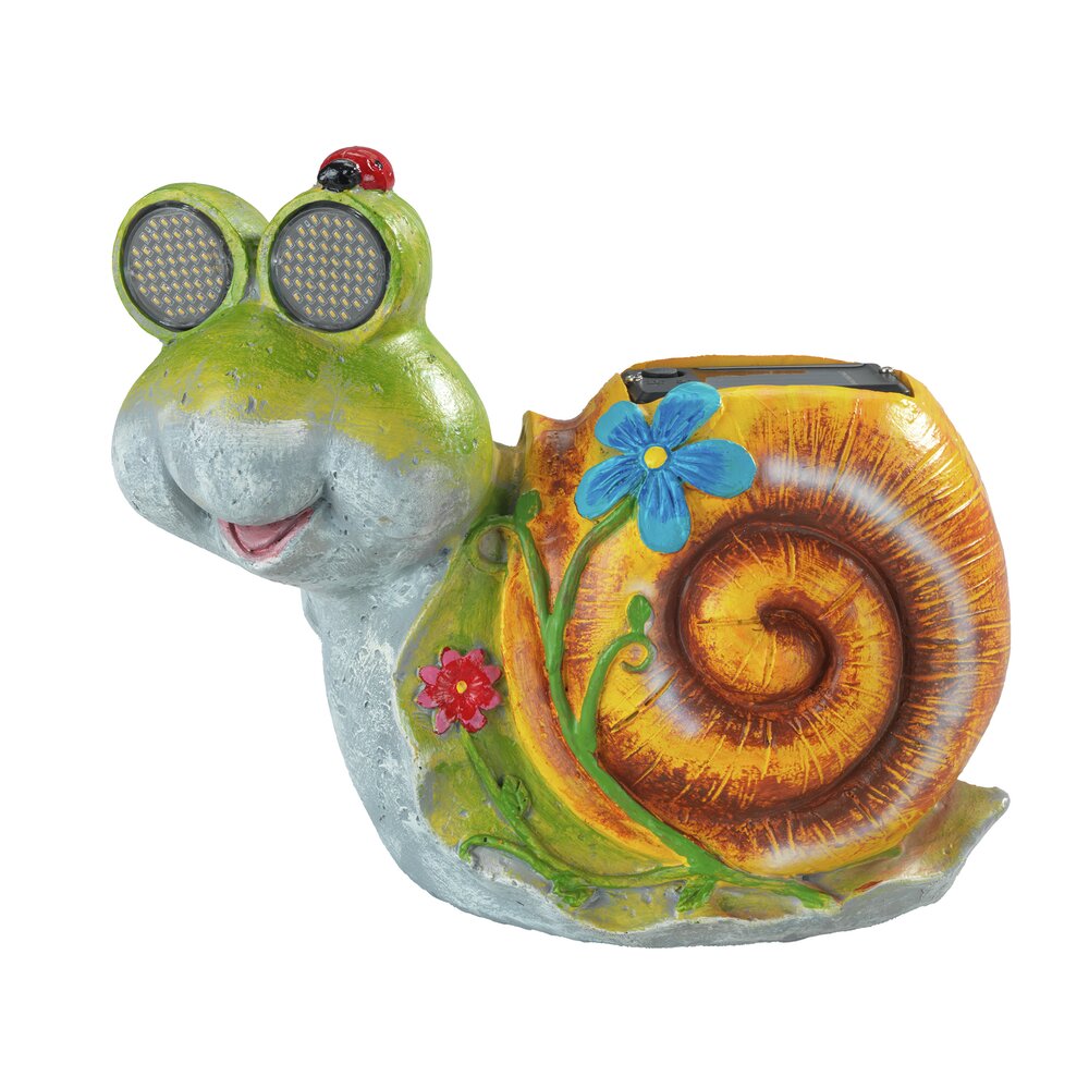 LED Gartenfigur Schnecke Mod. Blinky Eyes  solarbetriebene Gartendekoration mit leuchtenden Augen