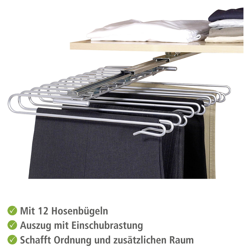 Schrankauszug Hosenbügel  für 12 Hosen