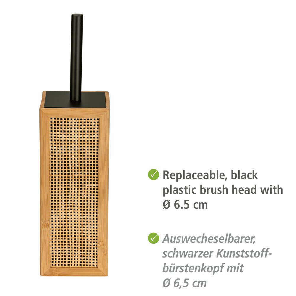 Brosse WC Allegre  En bambou et en rotin