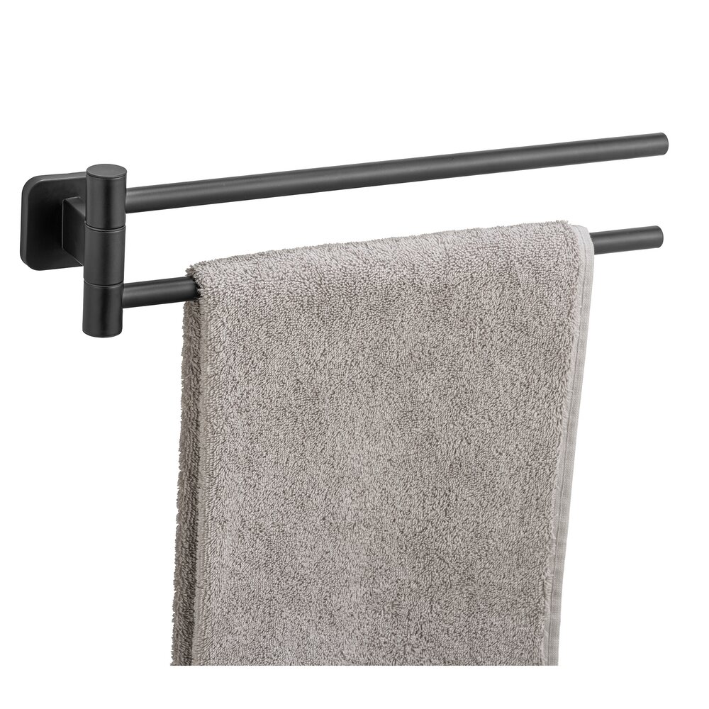 Porte-serviettes Mod. Porto Black  avec 2 bras mobiles