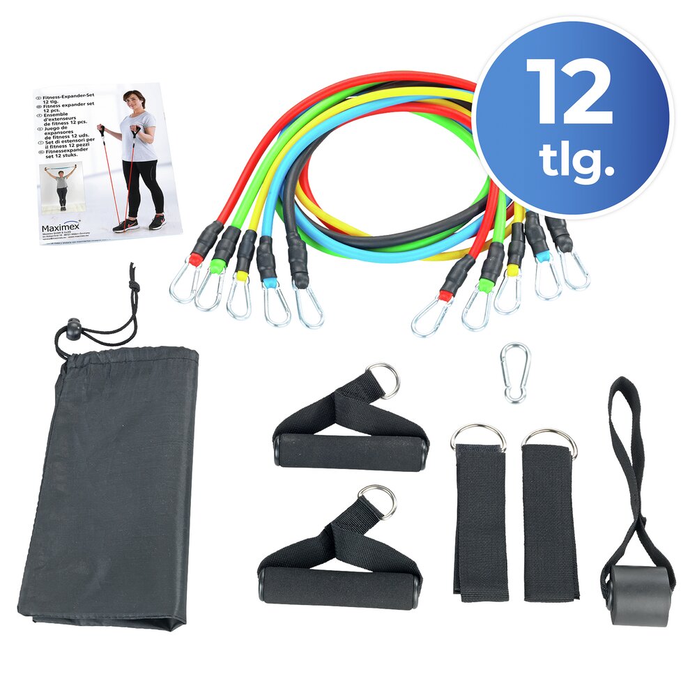 Fitness-Expander Set, 12 tlg.  variabler Widerstandsgrad