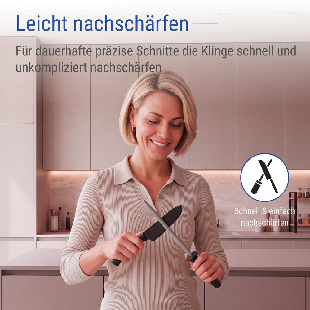 Kochmesser Mod. Ace, Schwarz  Küchenmesser aus rostfreiem Edelstahl