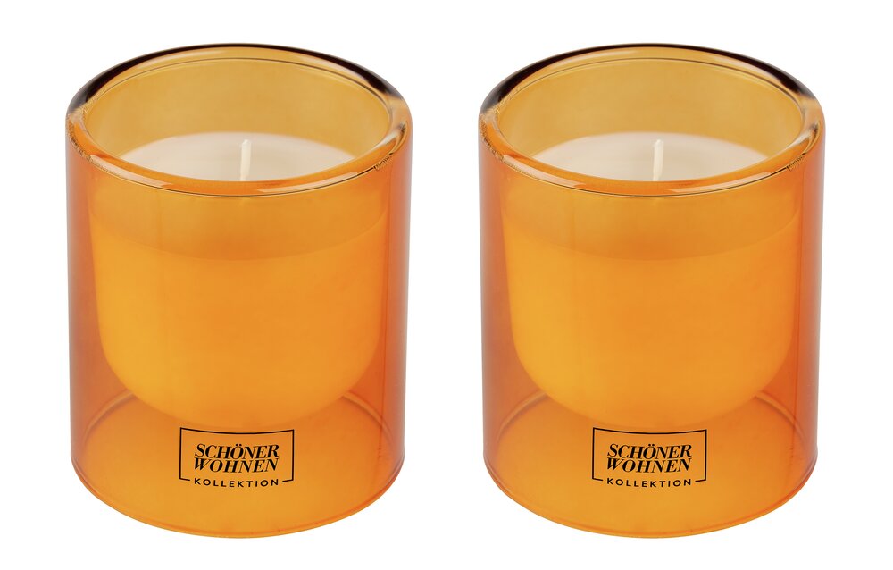 SCHÖNER WOHNEN-KOLLEKTION Duftkerze Mod. Vanilla S, 2er Set  Brenndauer je 20 - 25 Stunden