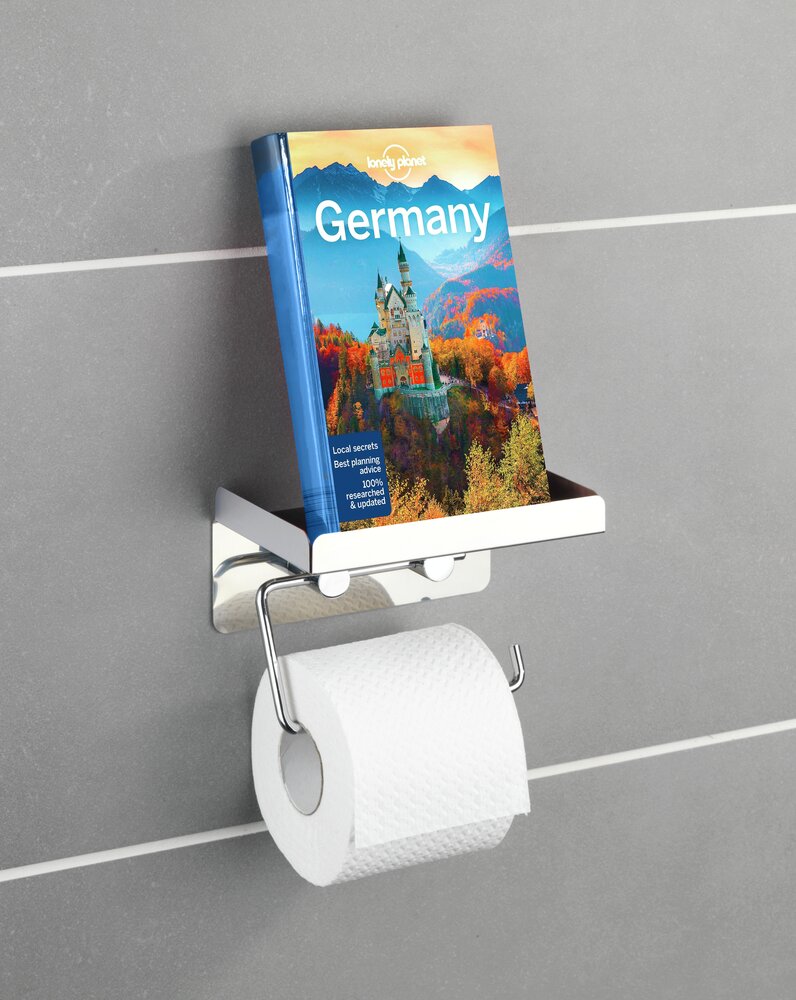 Toiletrolhouder 2 in 1 roestvrij staal