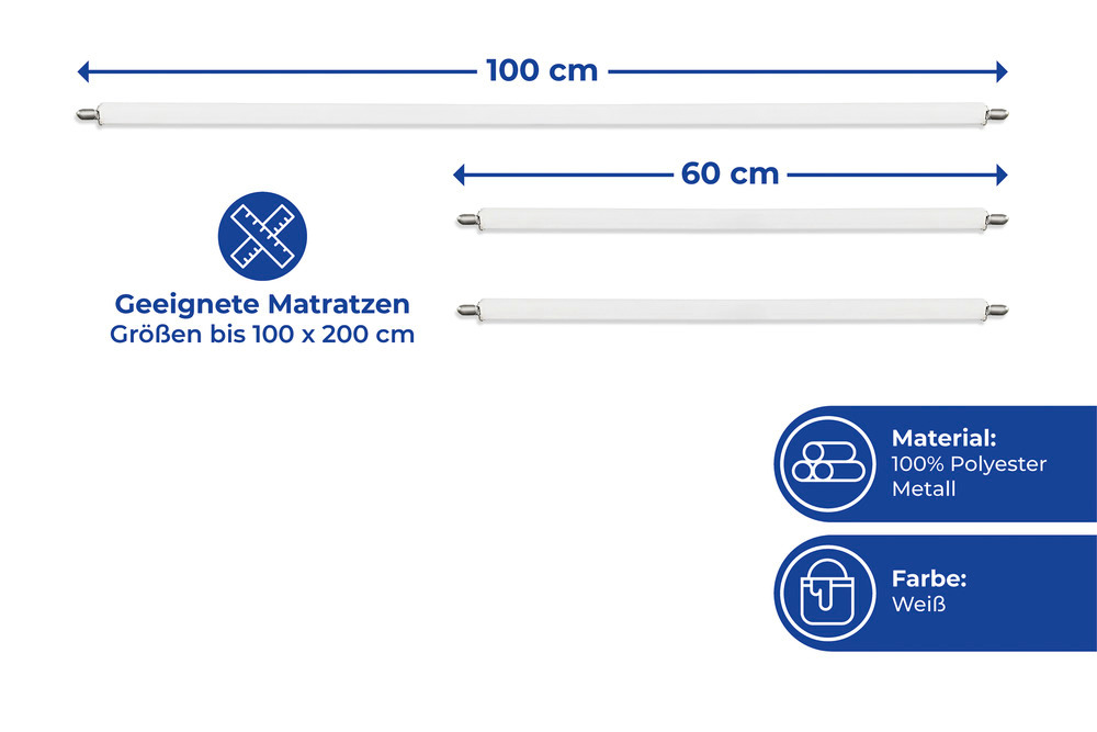 Betttuchspanner extra lang  3-teiliges Set