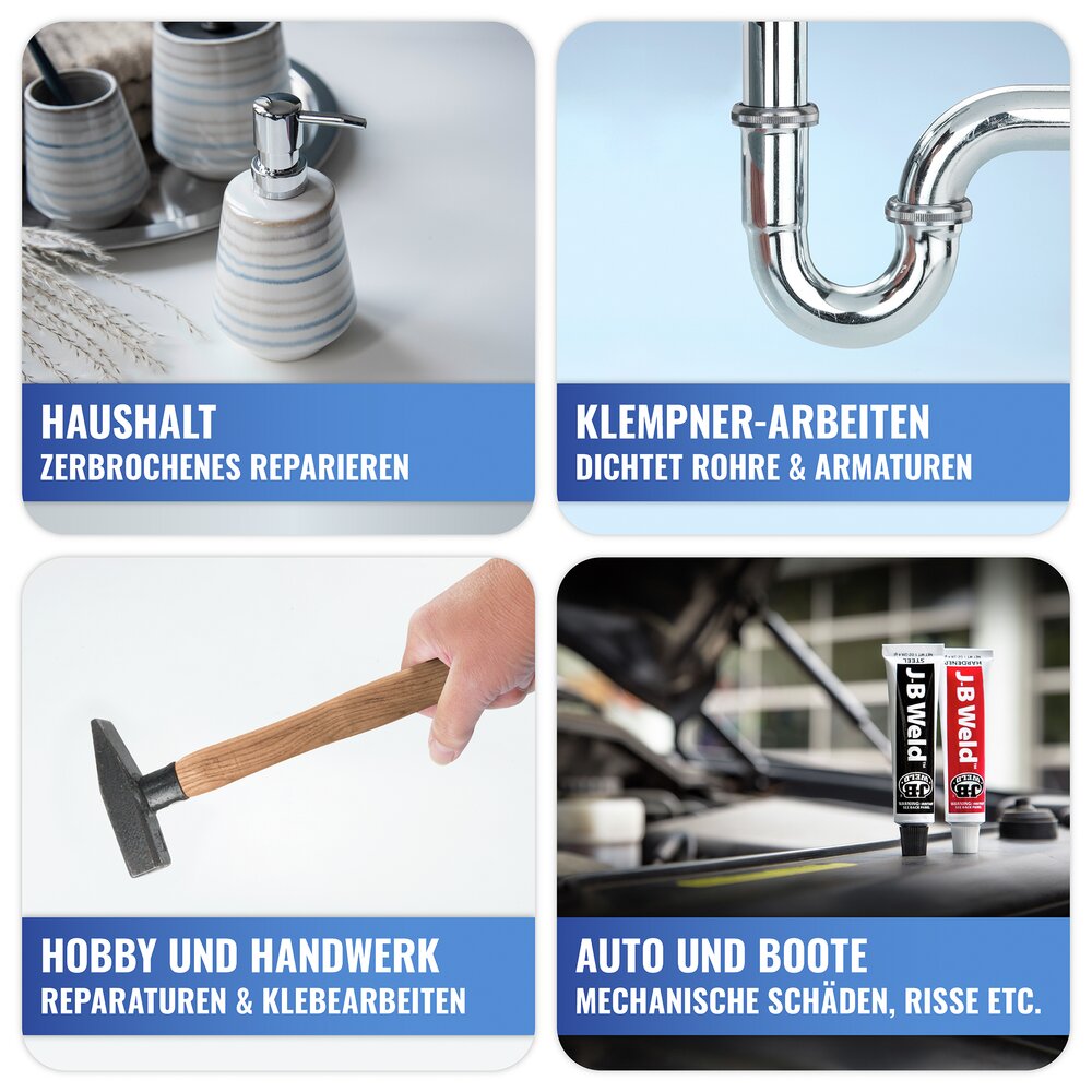JB Weld 2-Komponenten-Epoxidharz-Kleber  klebt dauerhaft alles, superfest