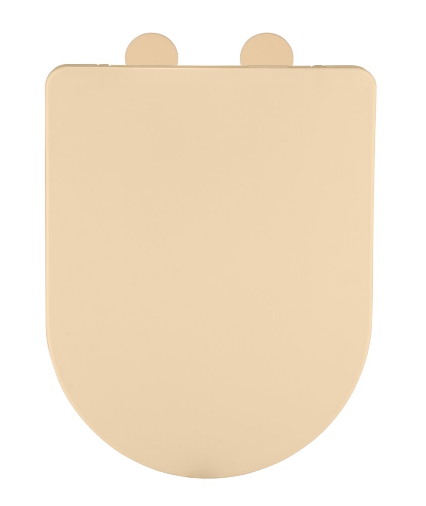 Siège WC Galati Beige mat  en plastique thermodurcissable, effet soft touch