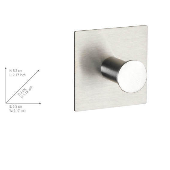 Wandhaken Mod. Accadia Edelstahl matt