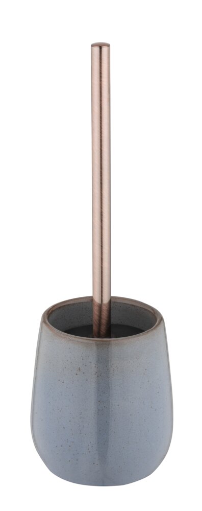 WC-Garnitur Mod. Sirmione, grau/kupfer, Keramik/Edelstahl, Ø10.5x40 cm  flexible schwarze Abdeckung inklusive