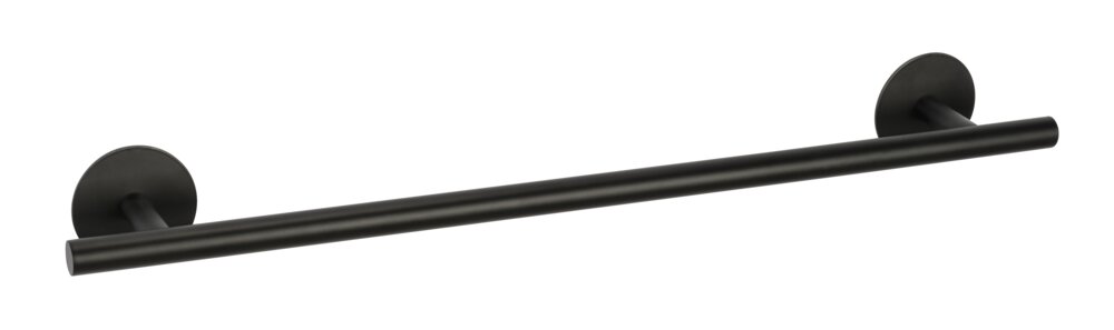 Badetuchstange Uno Mod. MELETO Schwarz, 60 cm  zum Kleben oder Bohren
