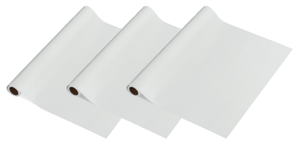 Anti-Rutsch-Matte 150x50cm, weiß, EVA, Noppen, 3er Set  geräuschdämpfend und zuschneidbar