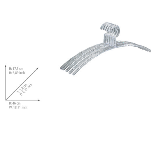 Kleerhanger Bubble Transparant set van 5