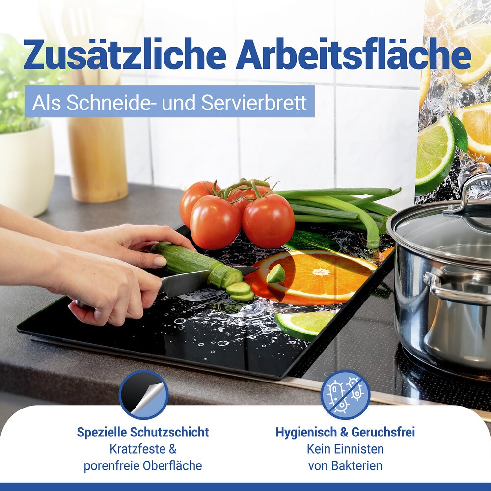 Couvre-plaques de cuisson Mod. Fruit, lot de 2  pour vitrocéramique et induction