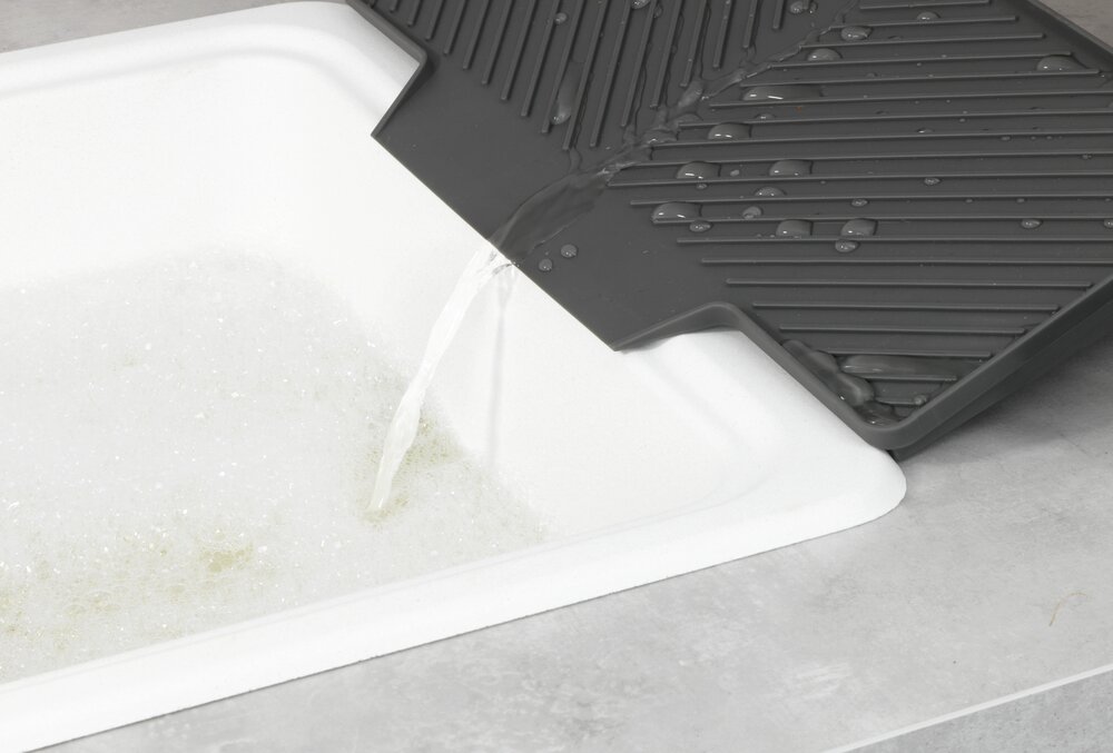 Abtropfmatte Mod. Neli Grau  40 x 20