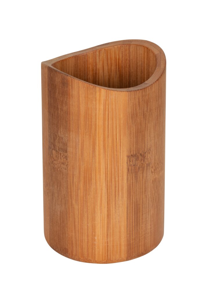 Porte-brosse à dents mod. Bedollo, naturel, bambou, Ø8x11,5 cm  design moderne et écologique