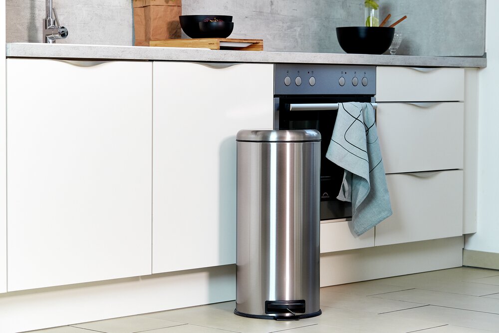 Treteimer Mod. Leman Easy Close Edelstahl  30 Liter