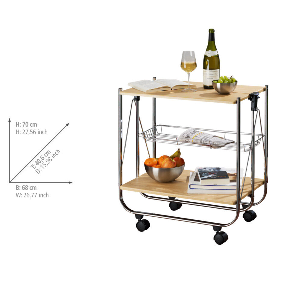 Servierwagen Mod. Dinett Deluxe Ahorn  zusammenklappbar