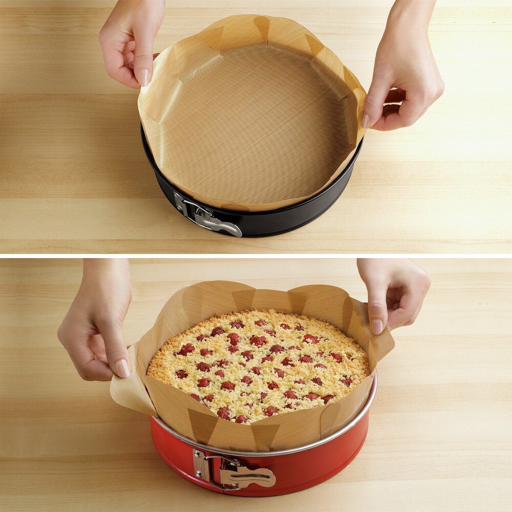 Antihaft-Backform-Zuschnitt eckig und rund  2-teilig