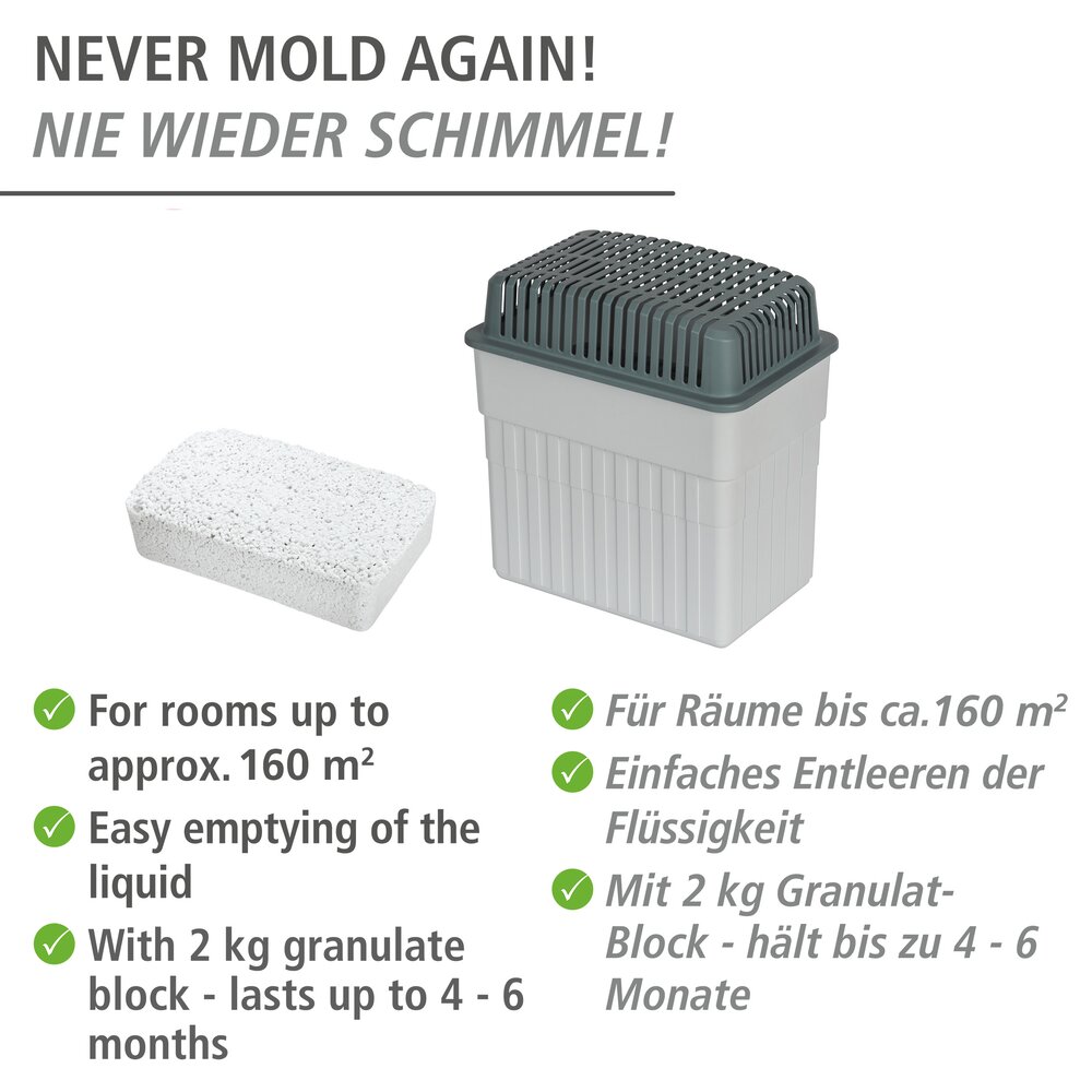 Absorbeur d'humidité 2 kg Gris