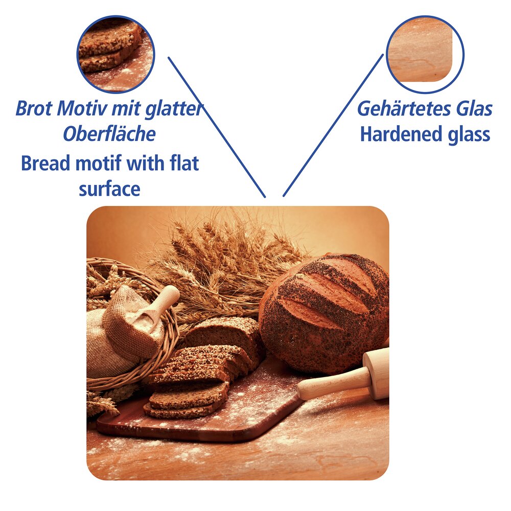 Multi-Platte Mod. Brot  Abdeckung, Spritzschutz und Schneidebrett