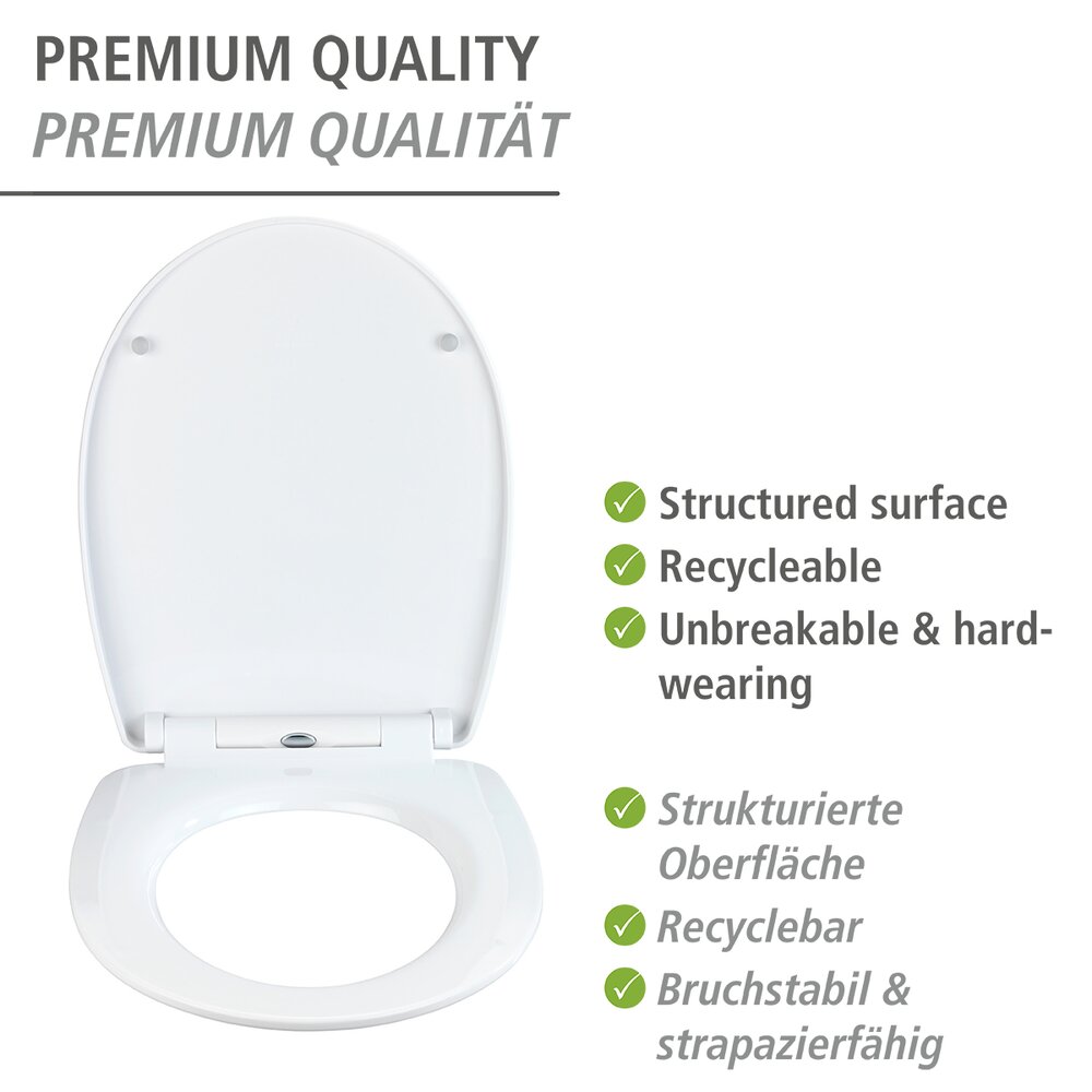 Premium WC-Sitz Mod. Rope mit Relief  Toilettensitz mit Absenkautomatik