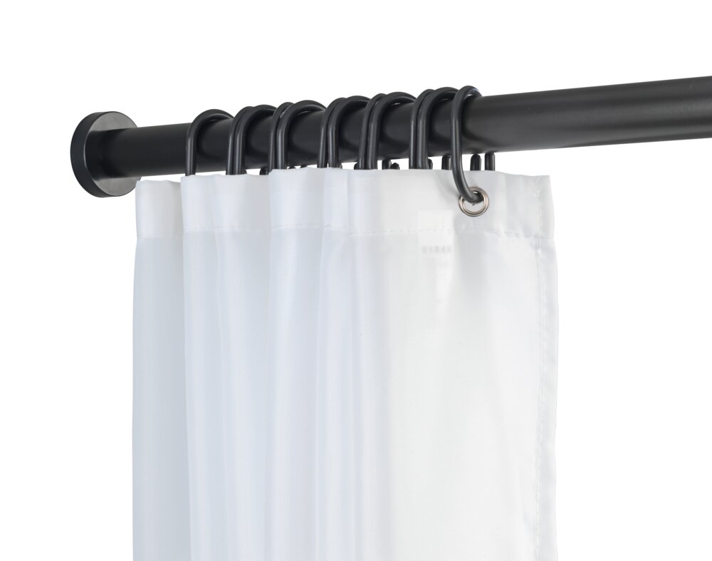 Luz telescopische douchestang 110 - 185 cm, zwart