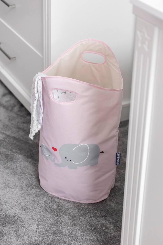 Wäschesammler Mod. Kids Elli  Wäschekorb, 24 l, rosa