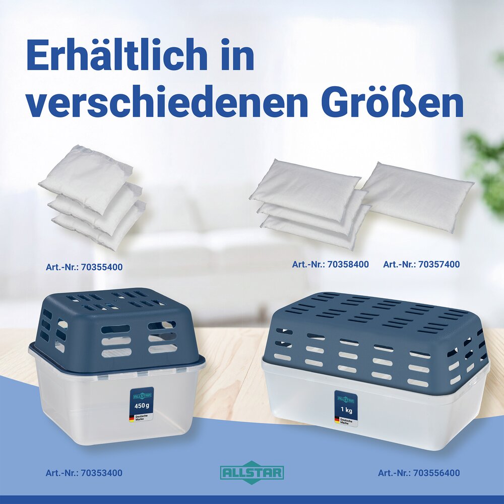 Raumentfeuchter Mod. Lufeu Nachfüller, 3 x 1 kg Nachfüllpackung für Luftentfeuchter Lufeu