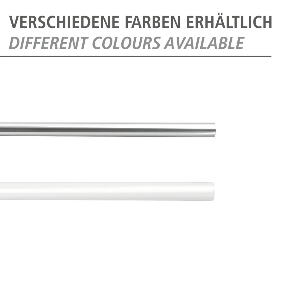 Teleskop-Duschstange Weiß 110 - 185 cm  aus rostfreiem Aluminium