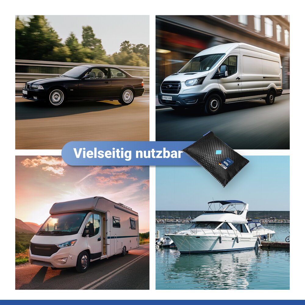 Auto-ontvochtiger met indicator 400 g, set van 2