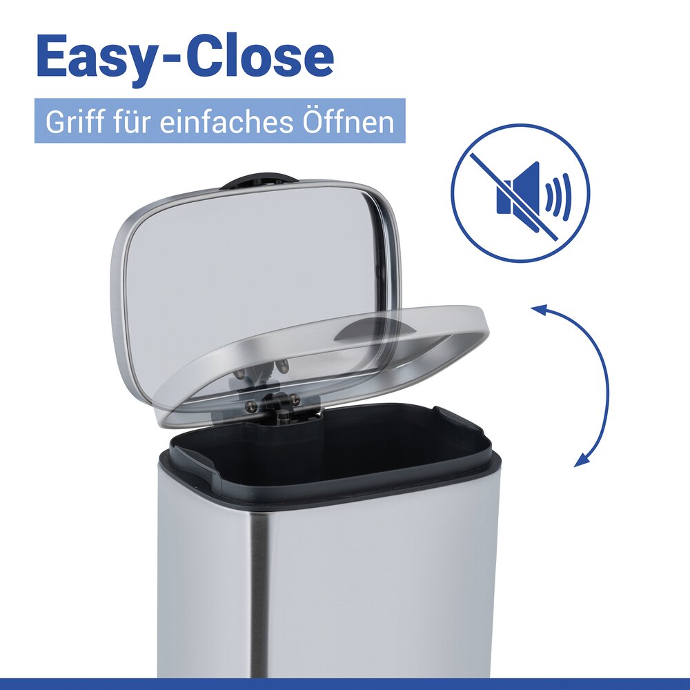 Wandcosmetica-afvalbak mod. Sare roestvrij staal  3 l
