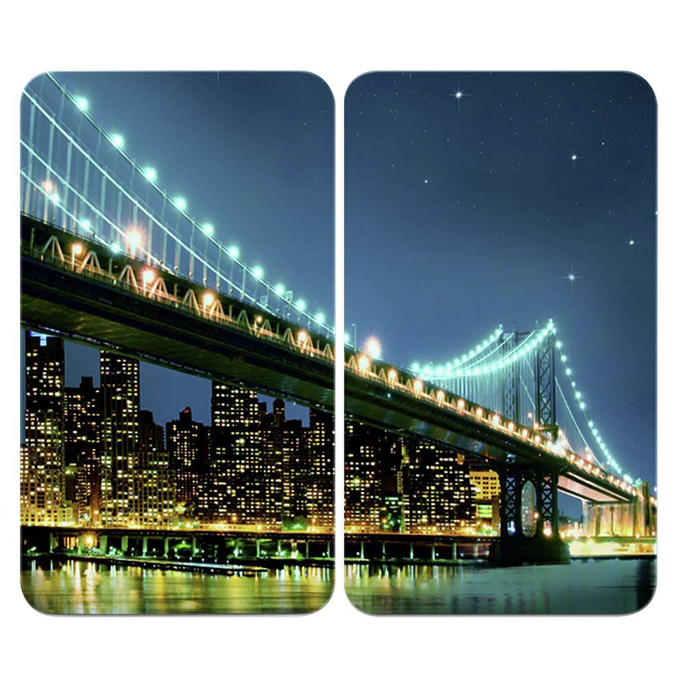 Herdabdeckplatte Universal Mod. Brooklyn Bridge, 2er Set  für alle Herdarten geeignet