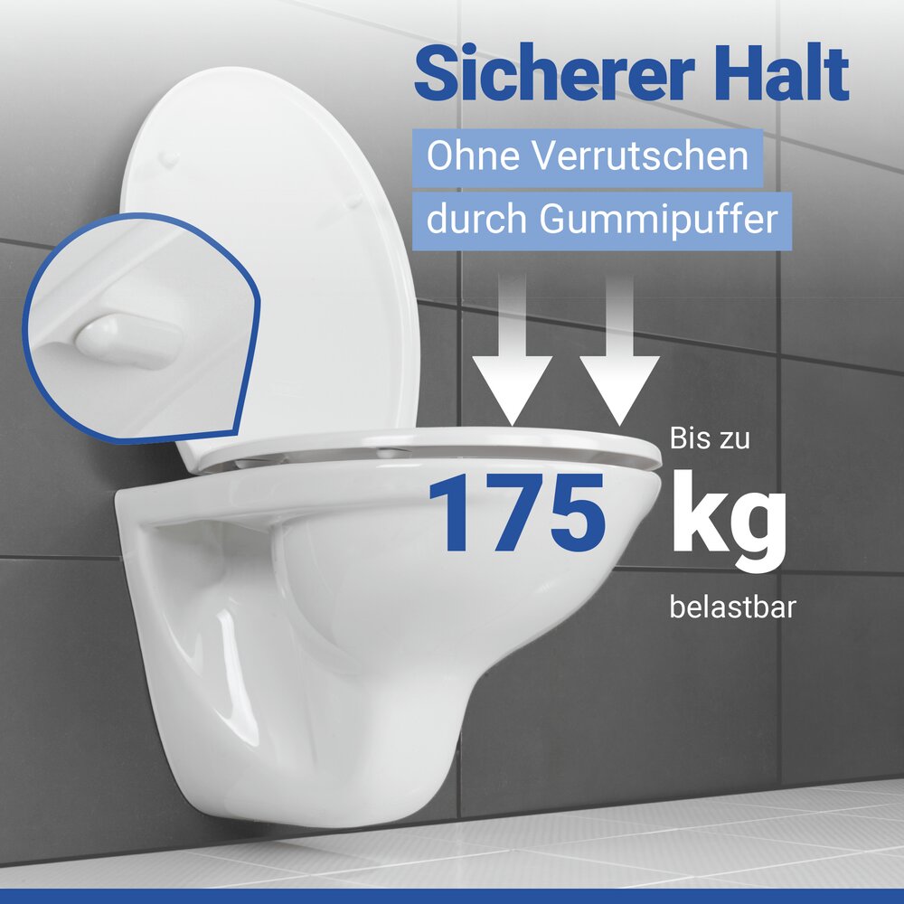 Premium WC-Sitz Mod. Samos Weiß  mit Absenkautomatik