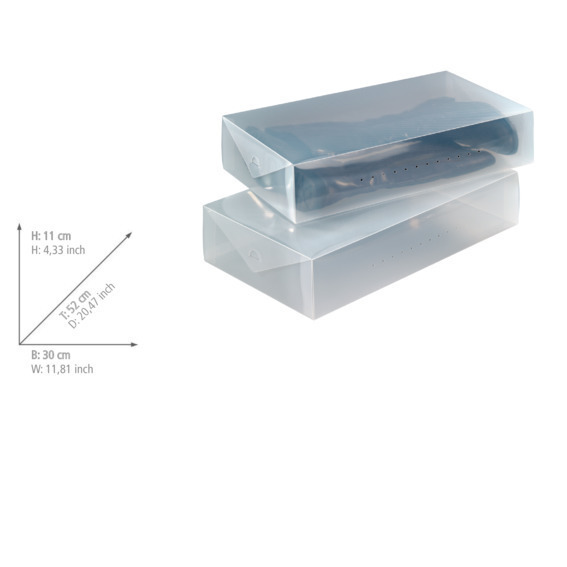 Aufbewahrungsbox für Stiefel, 2er Set  transparent