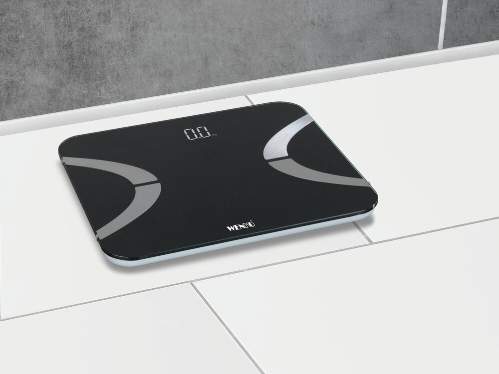 Analysewaage LED Schwarz  Bluetooth Körperfettwaage