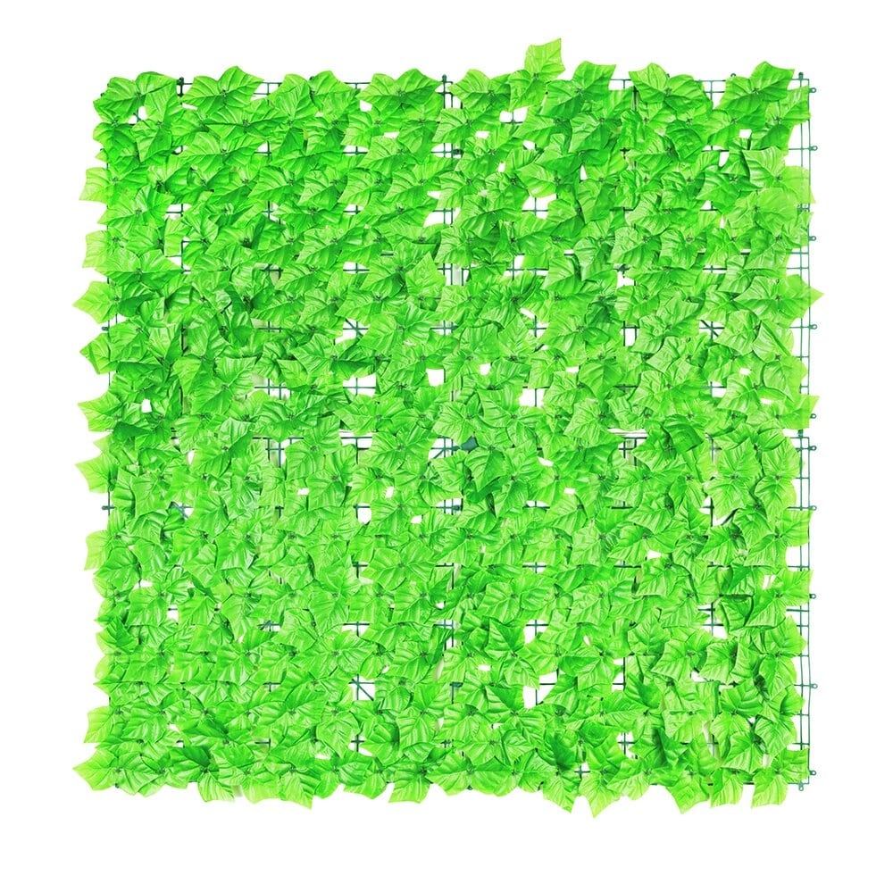 Sichtschutz Efeu, hellgrün, Kunststoff, 1x1m, hängend künstliche Efeublätter, einfache montage