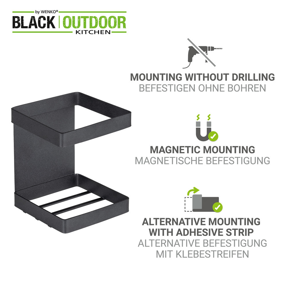 Magnetischer Flaschenhalter Mod. Ima   Aus pulverbeschichtetem Metall