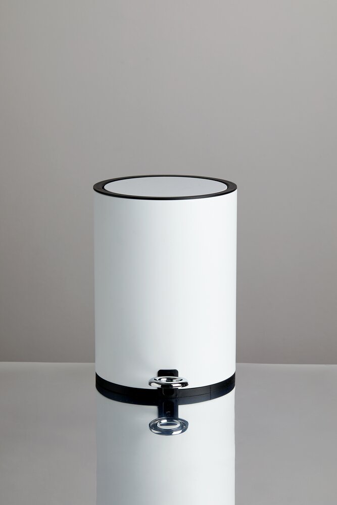 Kosmetik Treteimer Mod. Monza Easy Close Weiß  Mattiert, 3 Liter