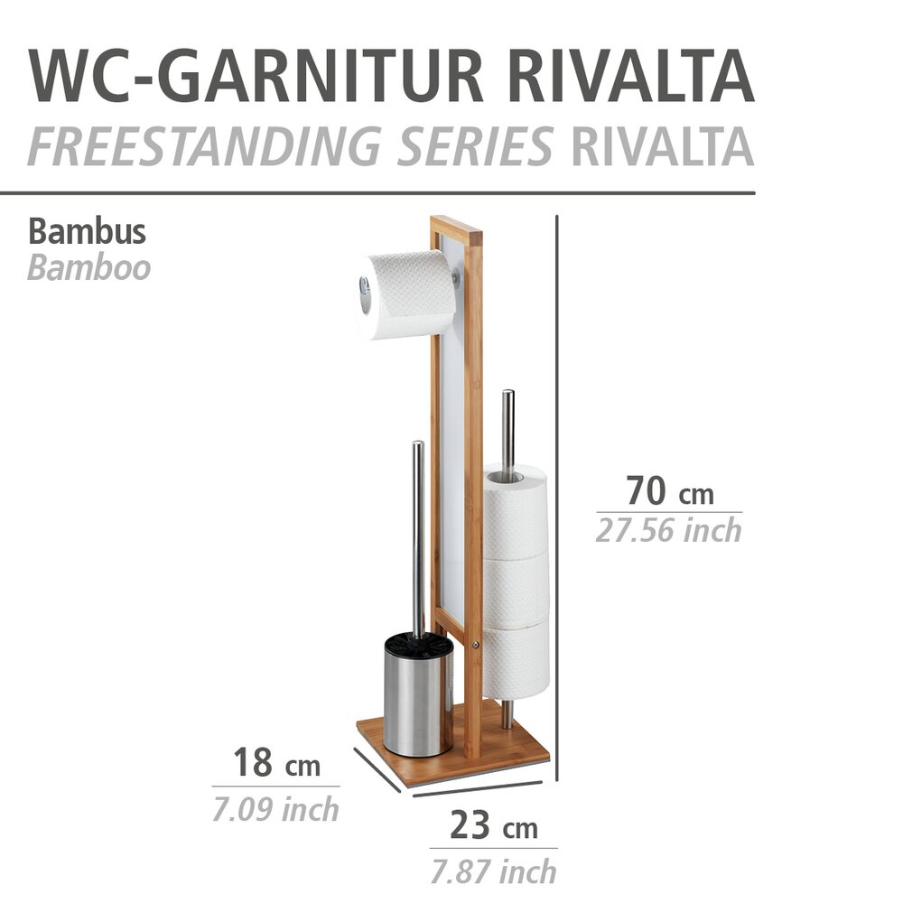 Rivalta bamboe staande toiletset