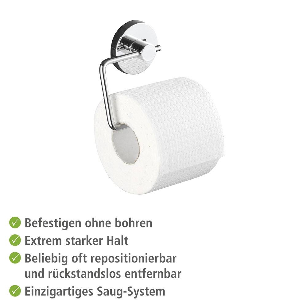 Vacuum-Loc® Toilettenpapierhalter Milazzo & Haken, 3-tlg.  Befestigung ohne bohren