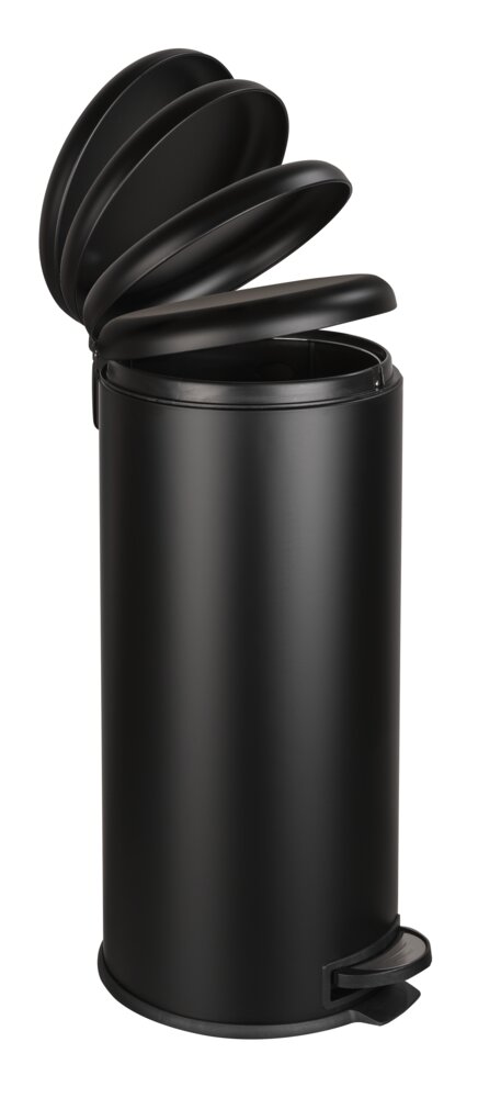 Treteimer Mod. Leman Easy-Close Schwarz 30 L  mit herausnehmbarem Einsatz