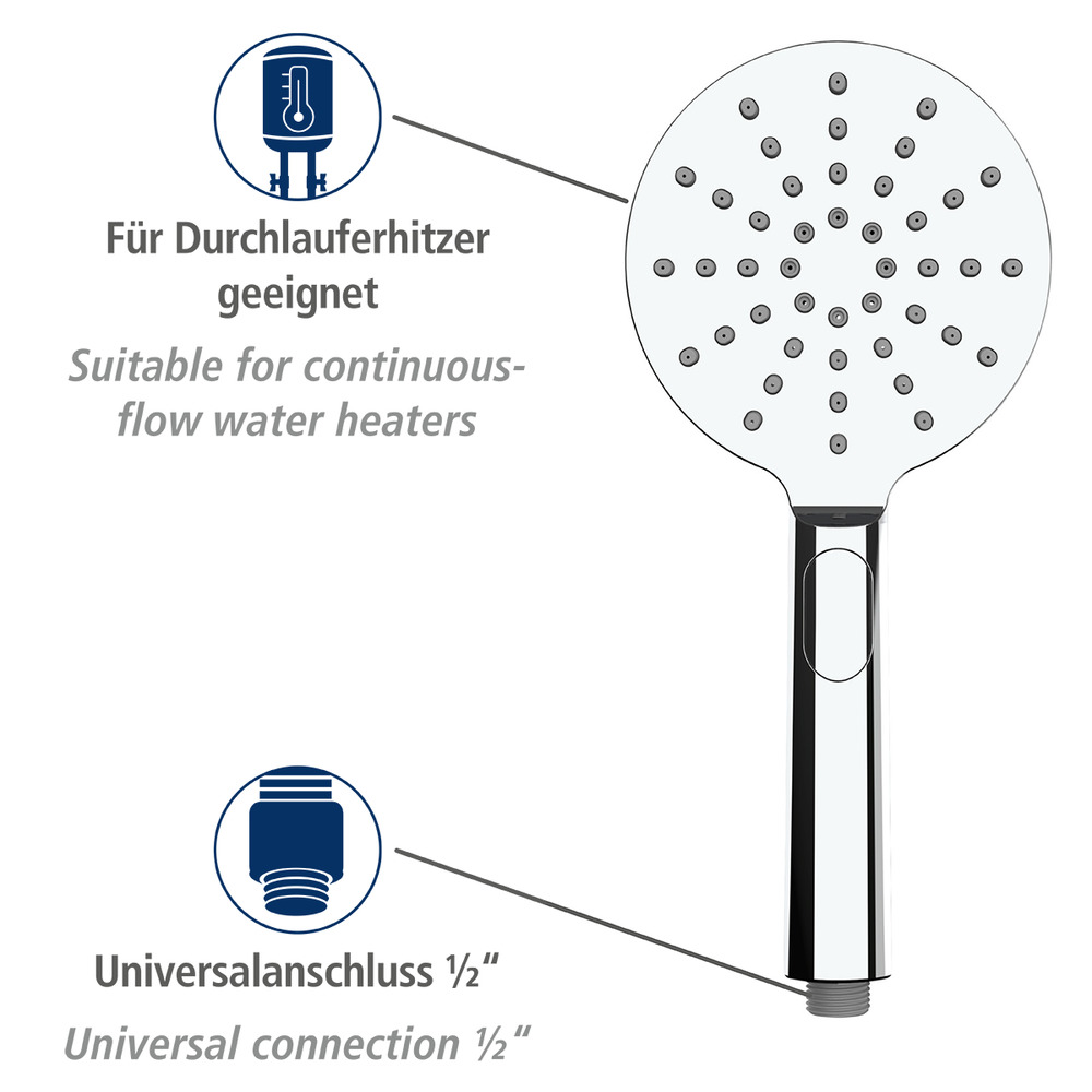 Duschkopf Design Chrom  Ø 12 cm