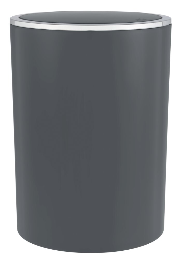 Petite poubelle salle de bain avec couvercle basculant Inca anthracite  5 litres