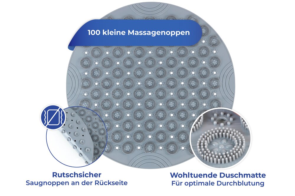 Duschmatte mit Fußreflexzonenmassage  bequeme Badematte