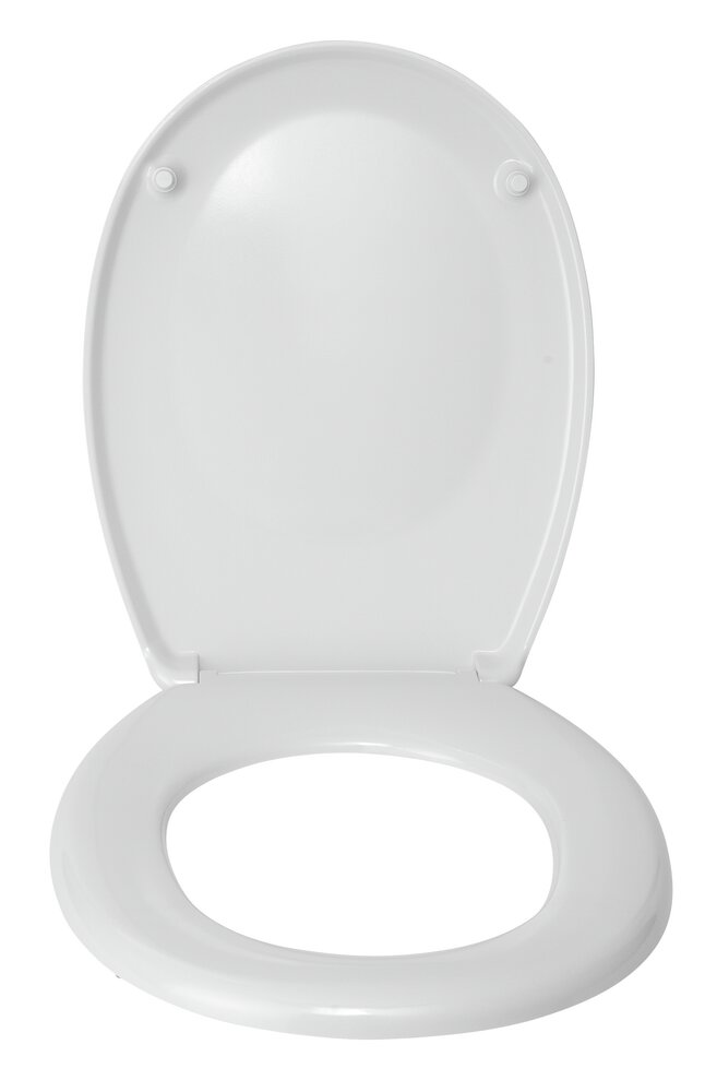 Abattant WC Bergamo blanc  fixation réglable en acier inox