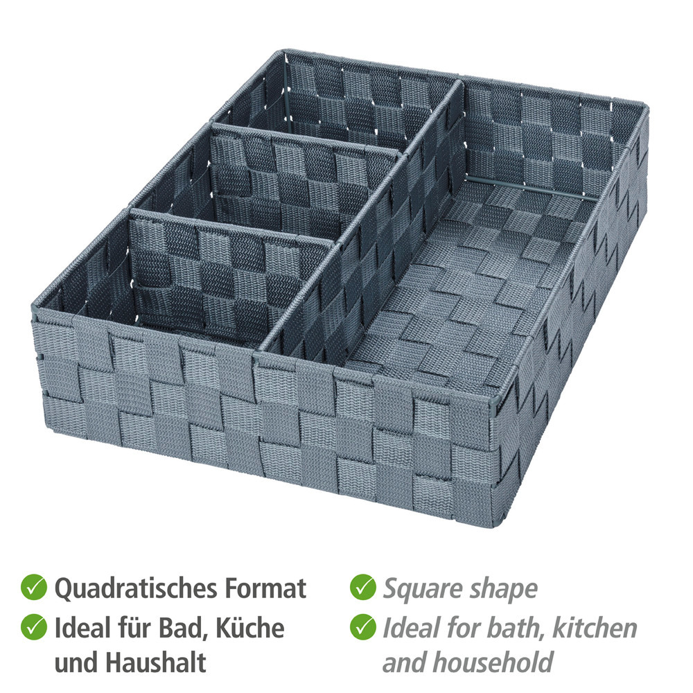 Organizer Mod. Adria Grau, 4 Fächer  4 Fächer